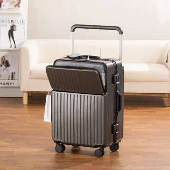 K3311 New Front-Opening 20-Inch Carry-On Suitcase 24-Inch Combination Lock Trolley Case