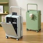 K3211 Luggage USB Cup Holder Female Password Trolley Case