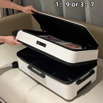 K3156 New Side Opening Suitcase Three Folding Trolley Case