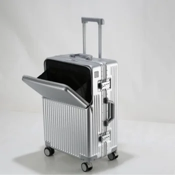 K3374 Front-opening suitcase, swivel wheel handle suitcase, 20-inch carry-on suitcase