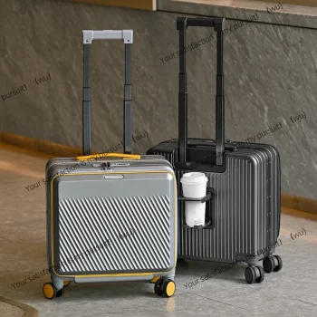 K3401 18 inch front open boarding case contrasting suitcase