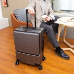 K3400 New Front open Aluminium frame trolley luggage