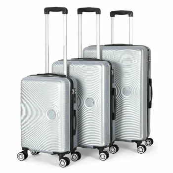 K3466 Luggage Set with Silent Spinner Wheel ABS+PC Lightweight TSA Lock