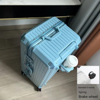 K3524 Large Size suitcase 34 inch Aluminium Framed Five Wheel Trolley Case