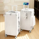 KF12242019 Travel luggage aluminum frame model strong durable pull rod travel suitcase