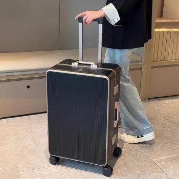 K3522 Travel Luggage Female Large-capacity Thickened Aluminum Frame Suitcase