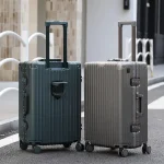 K3336 Multifunctional 20-Inch Aluminum Frame Carry-On Suitcase