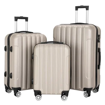 K3396 Multifunctional Large Capacity Traveling Storage Suitcase Luggage Set Champagne