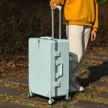 K3523 Travel luggage aluminum frame model strong durable pull rod travel suitcase