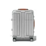 K3332 Big Aluminum Trolley Suitcase Trunk Metallic Large Rolling Luggage Bag On Wheels