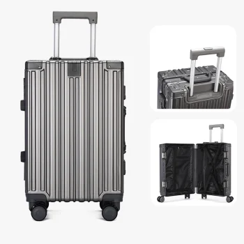 K3341 Women's Suitcase Wear-Resistant Aluminum Frame Boarding Trolley Case